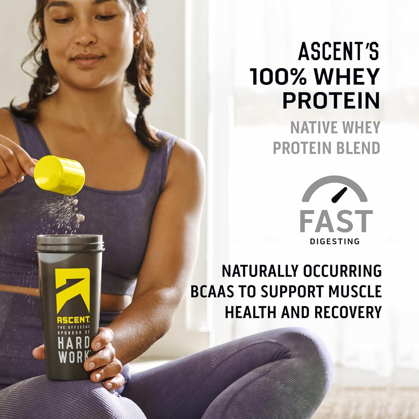 Ascent 100% Native Whey Protein Isolate Chocolate, 4 lb