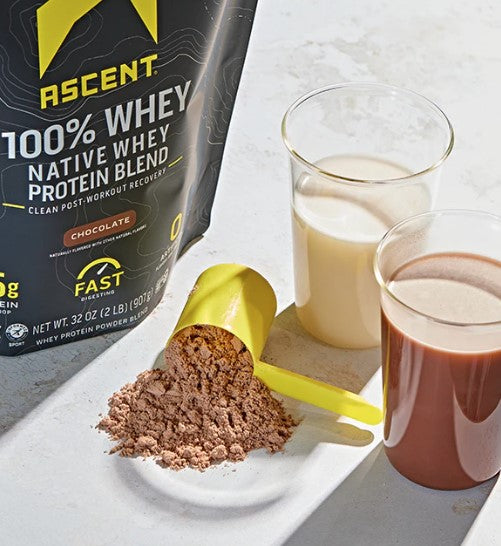 Ascent 100% Native Whey Protein Isolate Chocolate, 4 lb