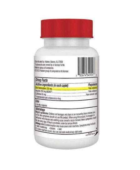 Excedrin Migraine Relief 300 Caplets Pain Relievel