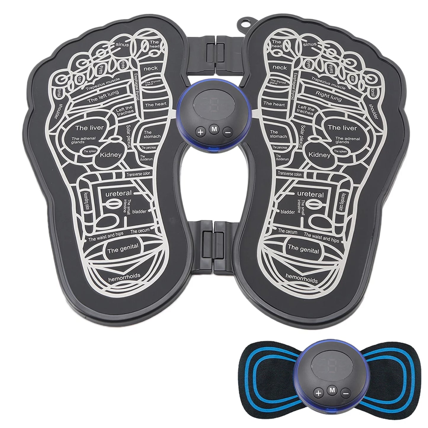 Foot Acupoint Massage Pad, EMS Stimulation Foot Stimulator Massager Mat Electric Feet Acupressure Massager Legs Circulation Machine anti Fatigue Sore Feet Relief Device Relaxation Gifts