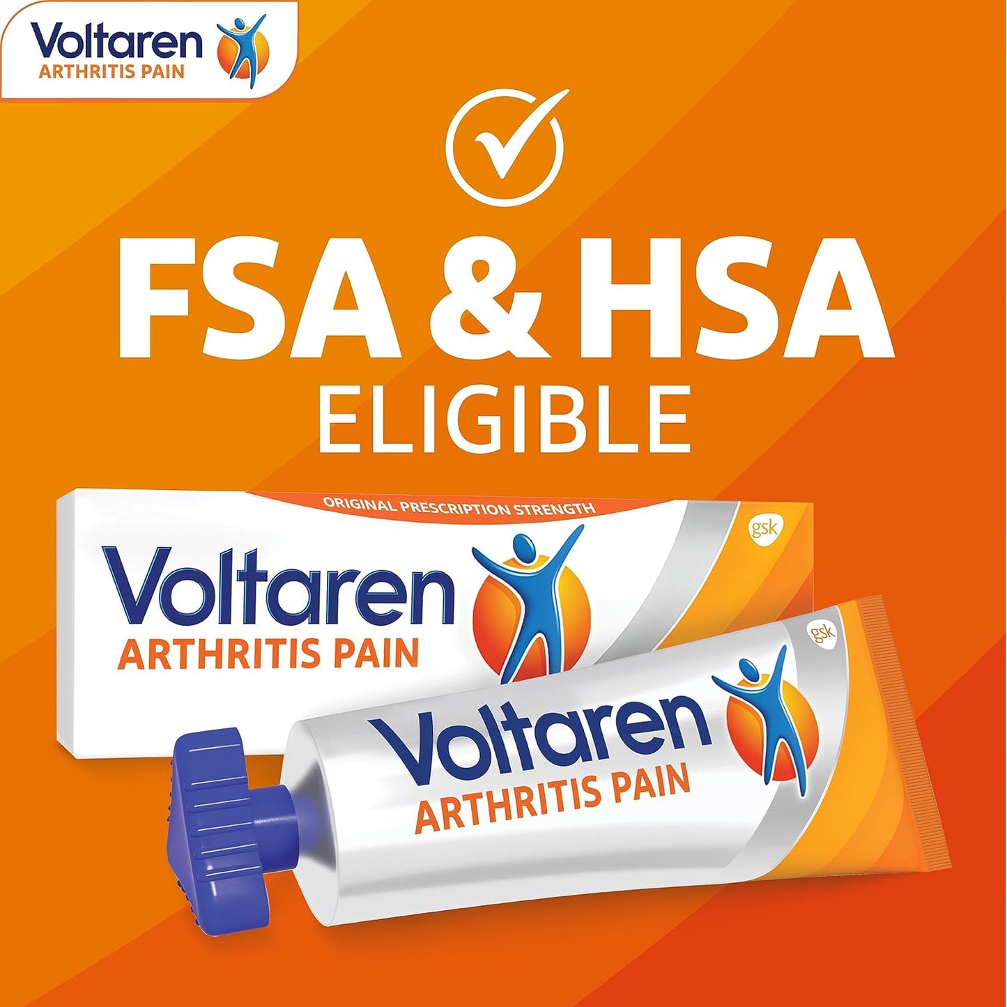 Voltaren Topical Arthritis Pain Relief Gel (2-Pack of 5.3oz. + 1 of 1.7 oz.)