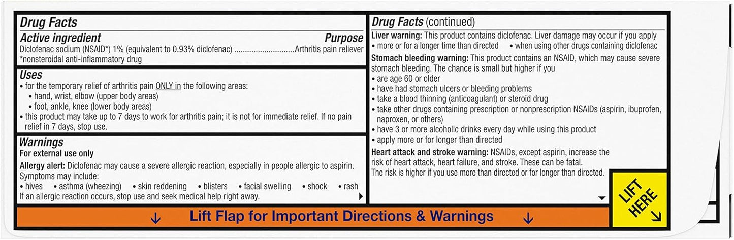 Voltaren Topical Arthritis Pain Relief Gel (2-Pack of 5.3oz. + 1 of 1.7 oz.)