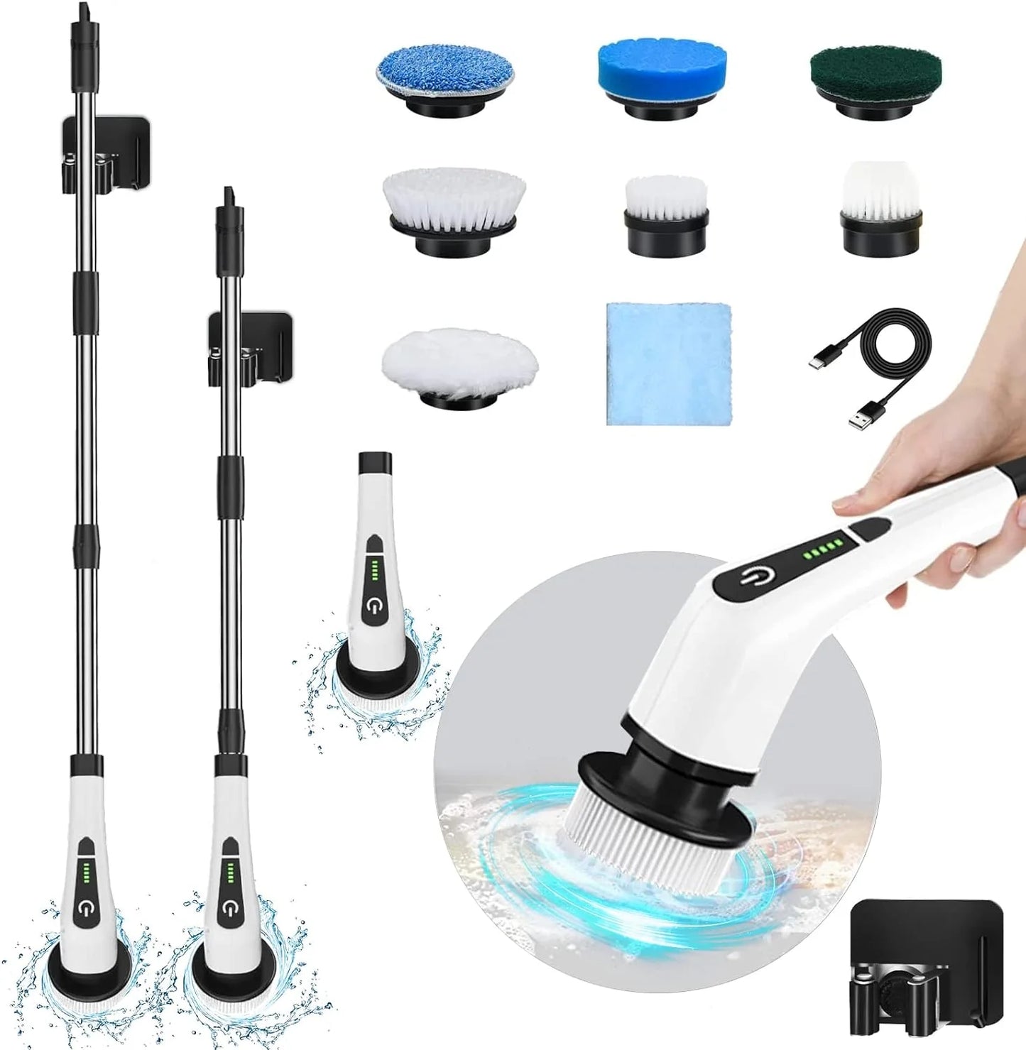 ¡GlowClean!🚿 Electric Spin Scrubber