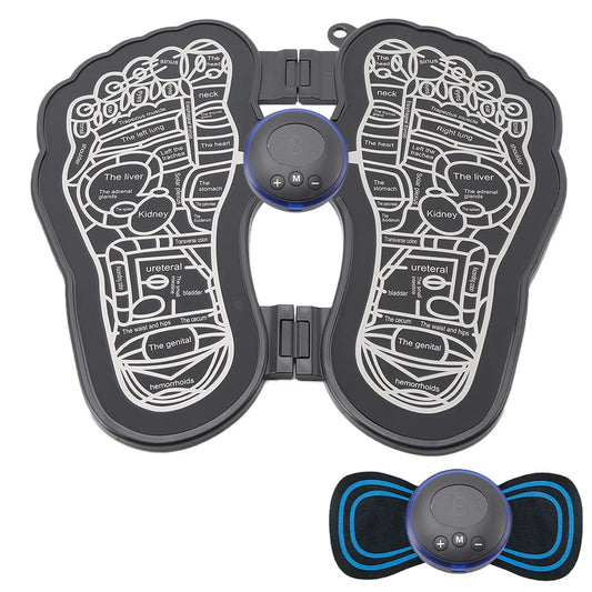 Foot Acupoint Massage Pad, EMS Stimulation Foot Stimulator Massager Mat Electric Feet Acupressure Massager Legs Circulation Machine anti Fatigue Sore Feet Relief Device Relaxation Gifts